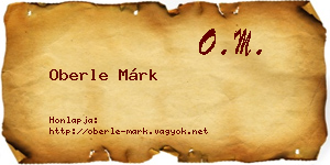 Oberle Márk névjegykártya