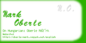 mark oberle business card